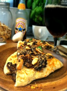 finished mushroom pizza recipe