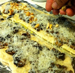 step 4 nuts on pizza